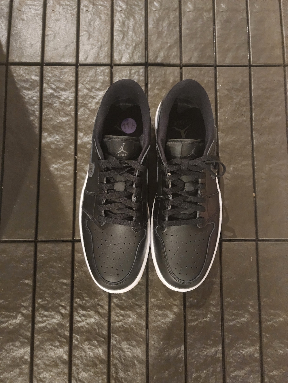 Men's Golf Air Jordan 1 Low 'Black Gum' - Picture 11 of 15